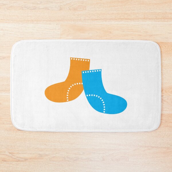 Item preview, odd socks blue and orange designed and sold by thetypographer.