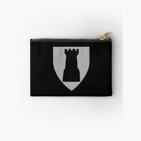 Item preview, Grey shield with a castle turret designed and sold by thetypographer.
