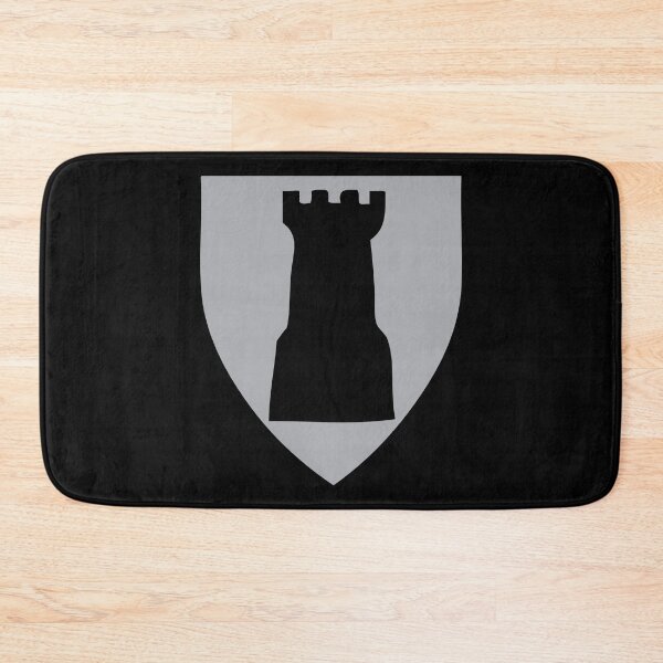 Item preview, Grey shield with a castle turret designed and sold by thetypographer.