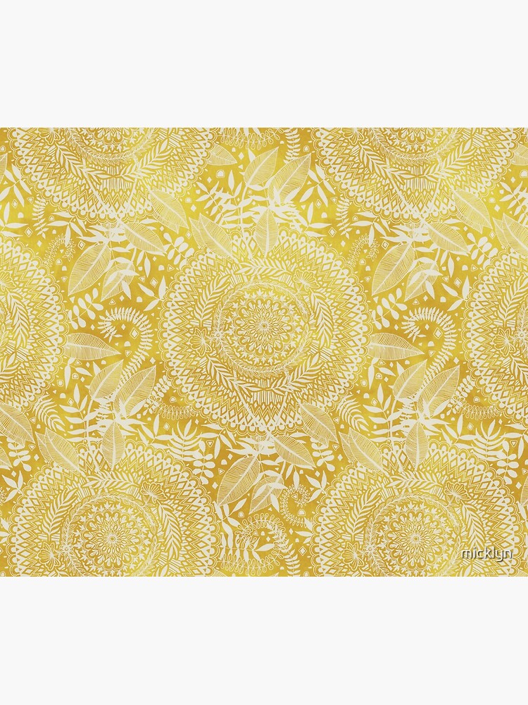 Medallion Pattern in Mustard and Cream by micklyn