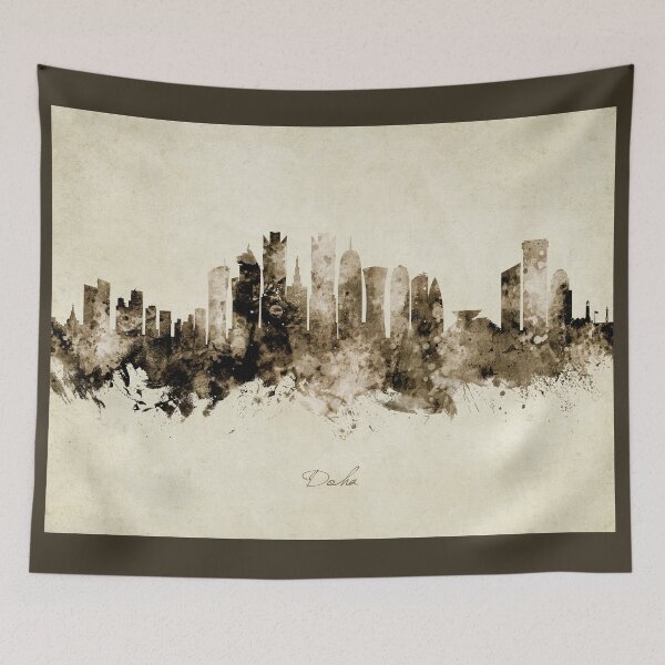 Item preview, Doha Qatar Skyline designed and sold by ArtPrints.