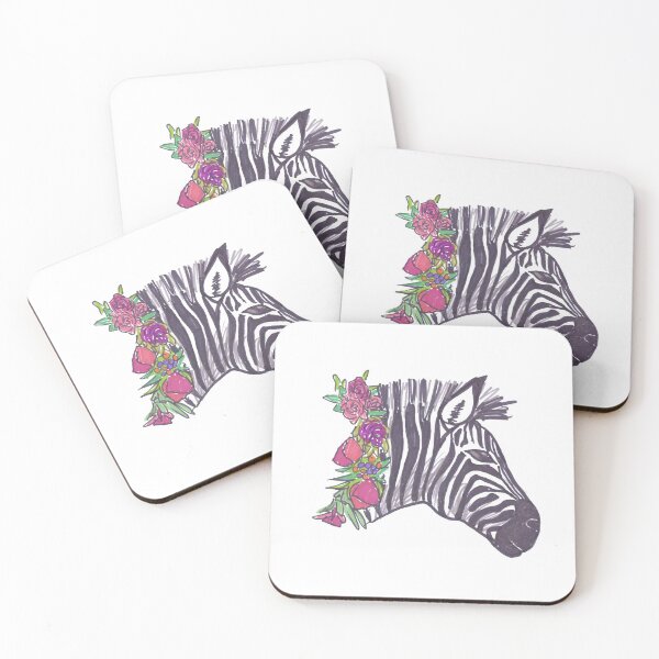 Artikelvorschau, Niedliches Blumenzebra-Kunst-Afrikaner-Tier entworfen und verkauft von HighArtDesigns.