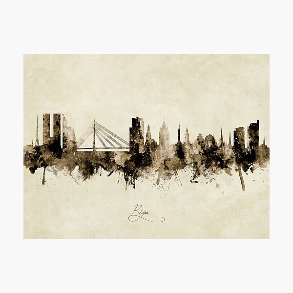 Item preview, Riga Latvia Skyline designed and sold by MICHAEL TOMPSETT.