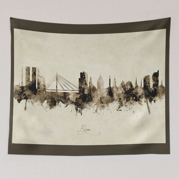 Item preview, Riga Latvia Skyline designed and sold by ArtPrints.