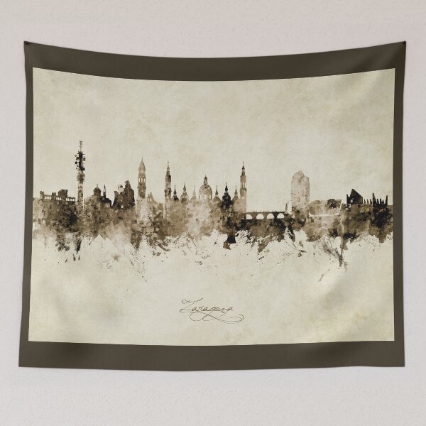 Item preview, Zaragoza Spain Skyline designed and sold by ArtPrints.