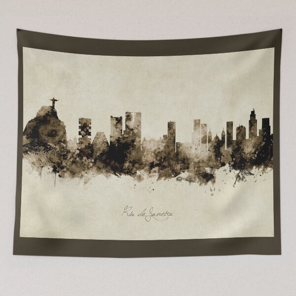 Item preview, Rio de Janeiro Brazil Skyline designed and sold by ArtPrints.