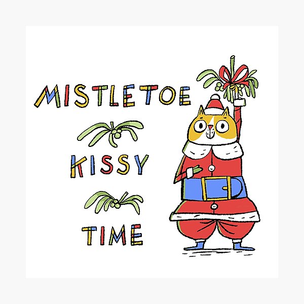 Item preview, Mistletoe Cat designed and sold by Nici Gregory.