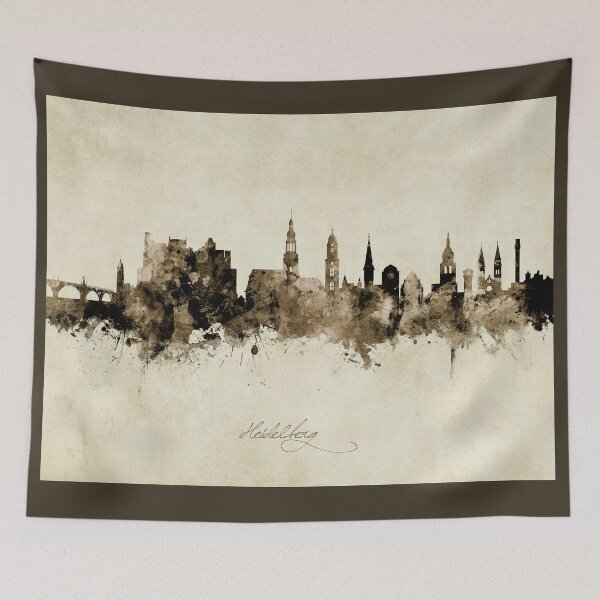 Item preview, Heidelberg Germany Skyline designed and sold by ArtPrints.