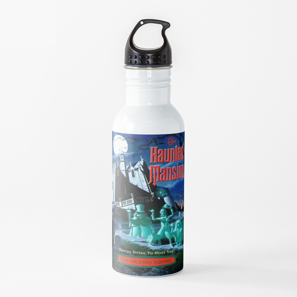 HAUNTED MANSION : Vintage Ghosts Advertising Print Water Bottle