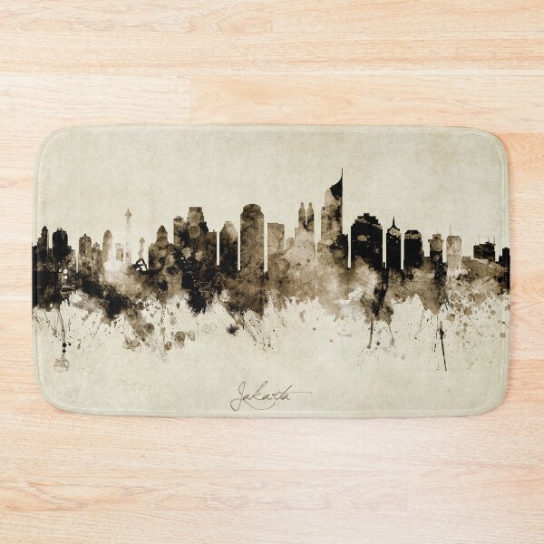Item preview, Jakarta Skyline Indonesia designed and sold by ArtPrints.