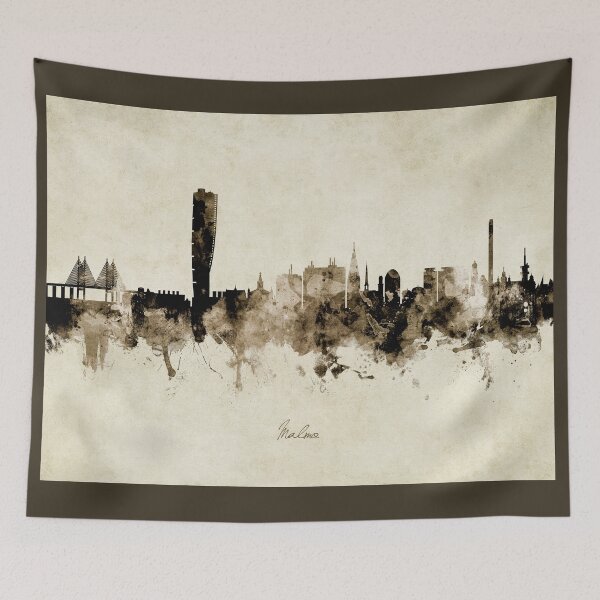 Item preview, Malmo Sweden Skyline designed and sold by ArtPrints.