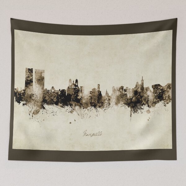 Item preview, Marseille France Skyline designed and sold by ArtPrints.