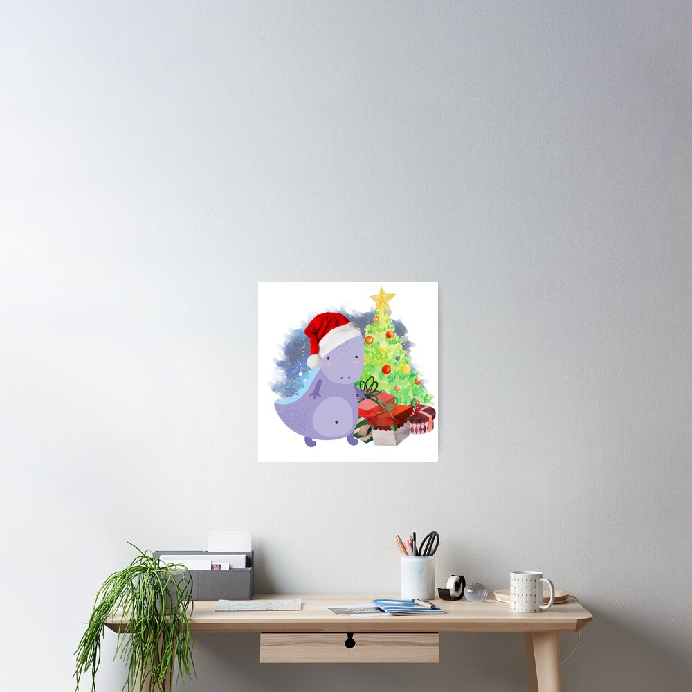 Treesaurus: a Dinosaur Christmas Poster