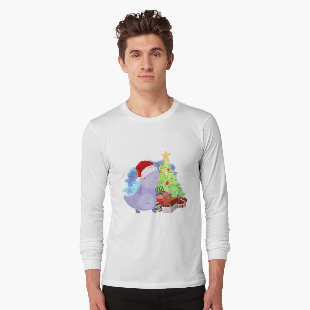 Treesaurus: a Dinosaur Christmas Long Sleeve T-Shirt