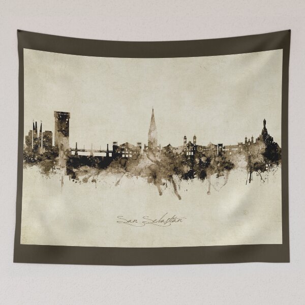 Item preview, San Sebastian Spain Skyline designed and sold by ArtPrints.
