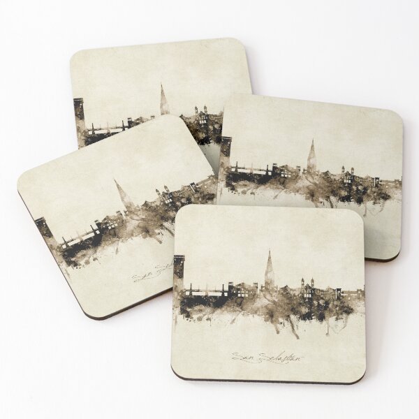 Item preview, San Sebastian Spain Skyline designed and sold by ArtPrints.