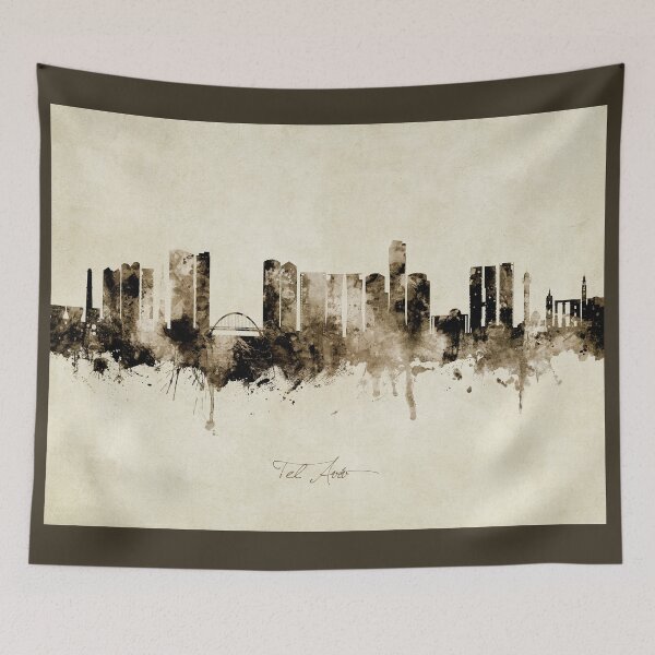 Item preview, Tel Aviv Israel Skyline designed and sold by ArtPrints.