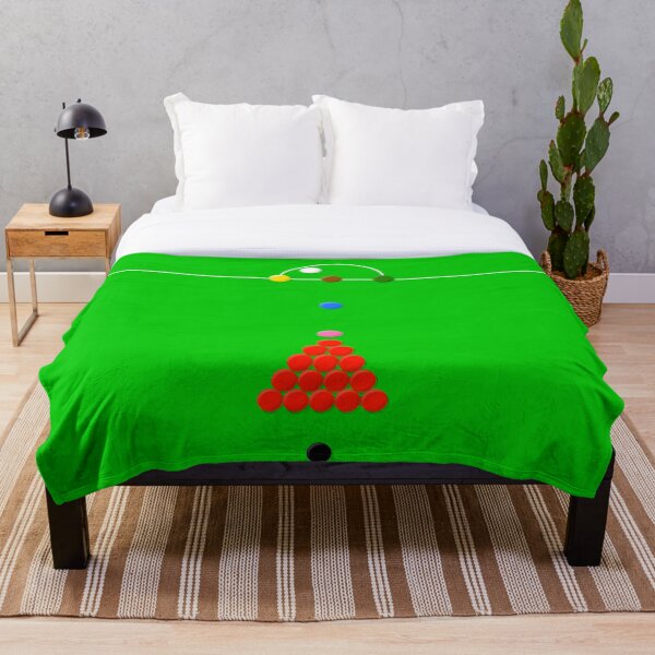 Snooker Table Graphic Print Throw Blanket