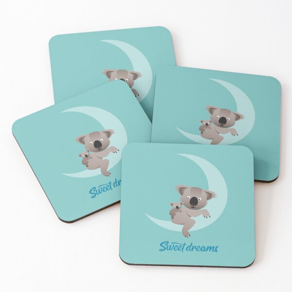 Item preview, Sweet dreams - Koalas on the moon with typography designed and sold by Pia Kolle.