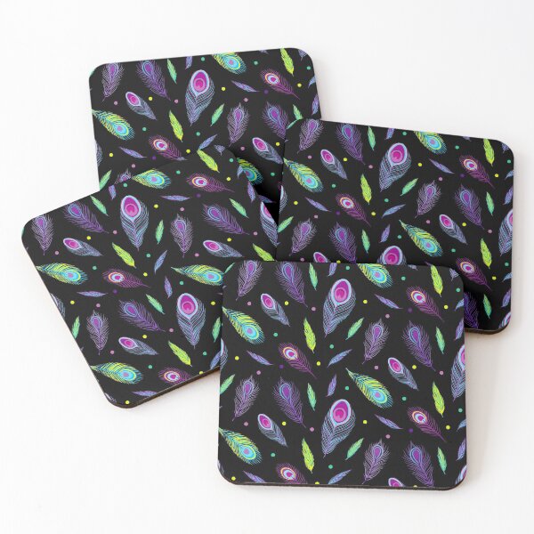 Item preview, purple teal peacock feathers designed and sold by haroulita.