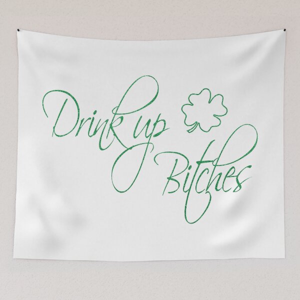 Item preview, Drink Up Bitches St Patrick's Day Glitter Shamrock designed and sold by livianasgifts.