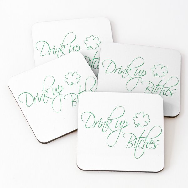Item preview, Drink Up Bitches St Patrick's Day Glitter Shamrock designed and sold by livianasgifts.