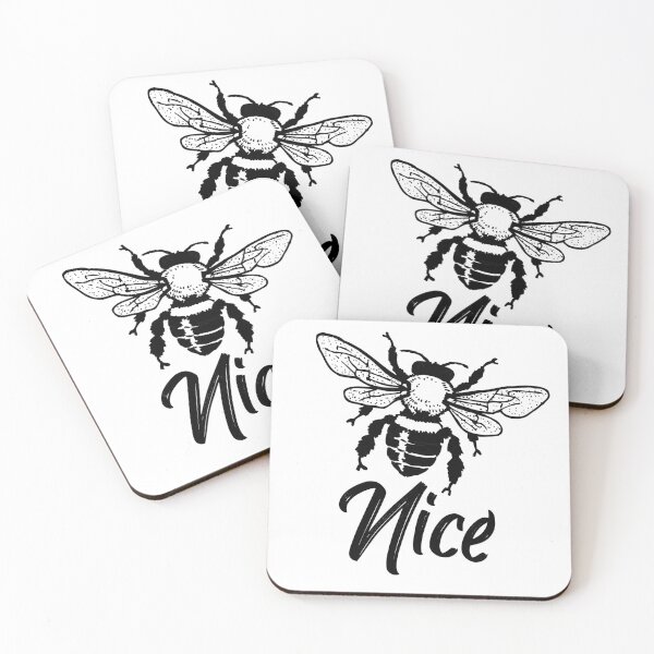 Item preview, Bee nice typography text art quote by Word Fandom - wordfandom designed and sold by Kerry Pritchard.