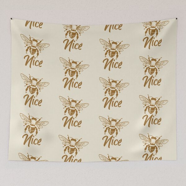 Item preview, Bee nice typography text art quote by Word Fandom - wordfandom designed and sold by Kerry Pritchard.
