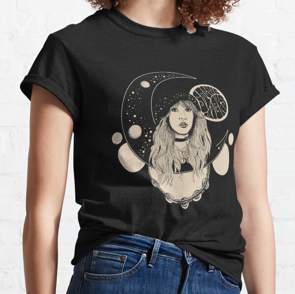 Stevie Nicks Inspired 70s Psychedelic Moon Print Classic T-Shirt