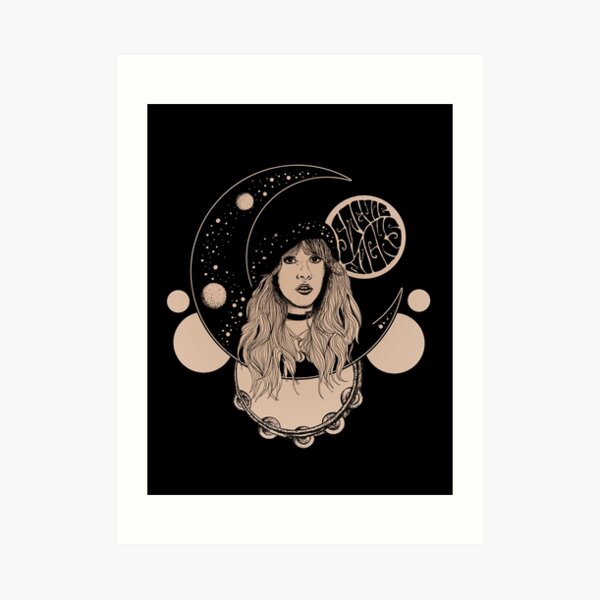 Stevie Nicks Inspired 70s Psychedelic Moon Print Art Print