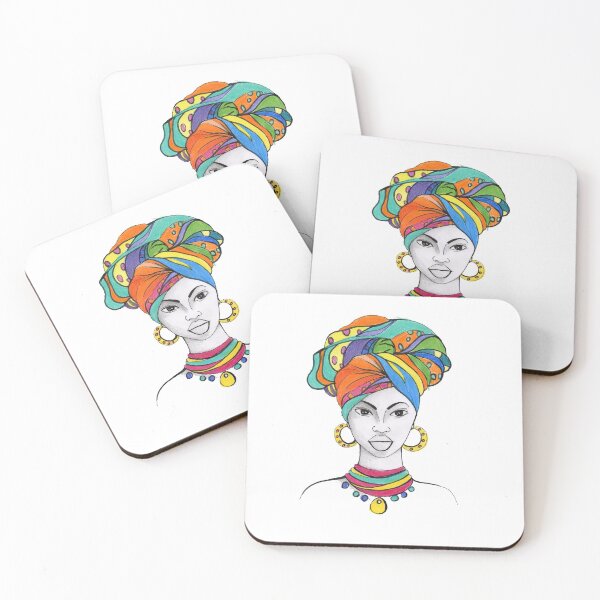 Item preview, African Women Necklace Headband Art Design designed and sold by HighArtDesigns.