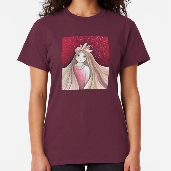 cute flower girl with very long blond hair Classic T-Shirt