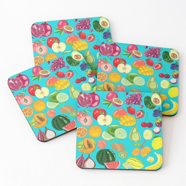 Item preview, Fruits Paradise in Turquoise Blue designed and sold by m-lapino.