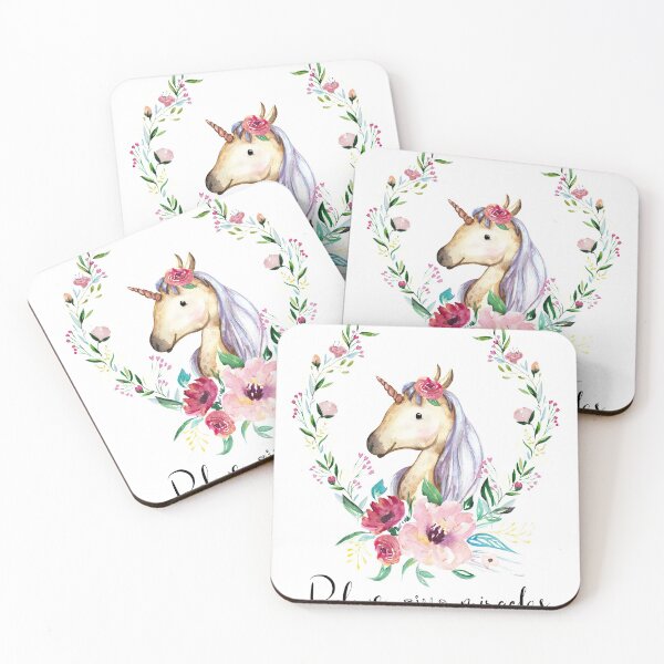 Item preview, Unicorn and flowers designed and sold by SashaMaslo.