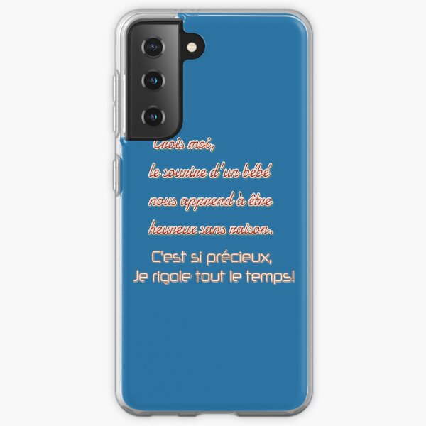 Coque Et Skin Adhesive Samsung Galaxy Citation Humour Drole Crois Moi Le Sourire D Un Bebe Nous Apprend A Etre Hereux Sans Raisons C Est Si Precieux Je Rigole Tout Le Temps