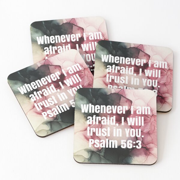 Item preview, Psalm 56:3 on Original Alcohol Ink Abstract Painting designed and sold by herzart.