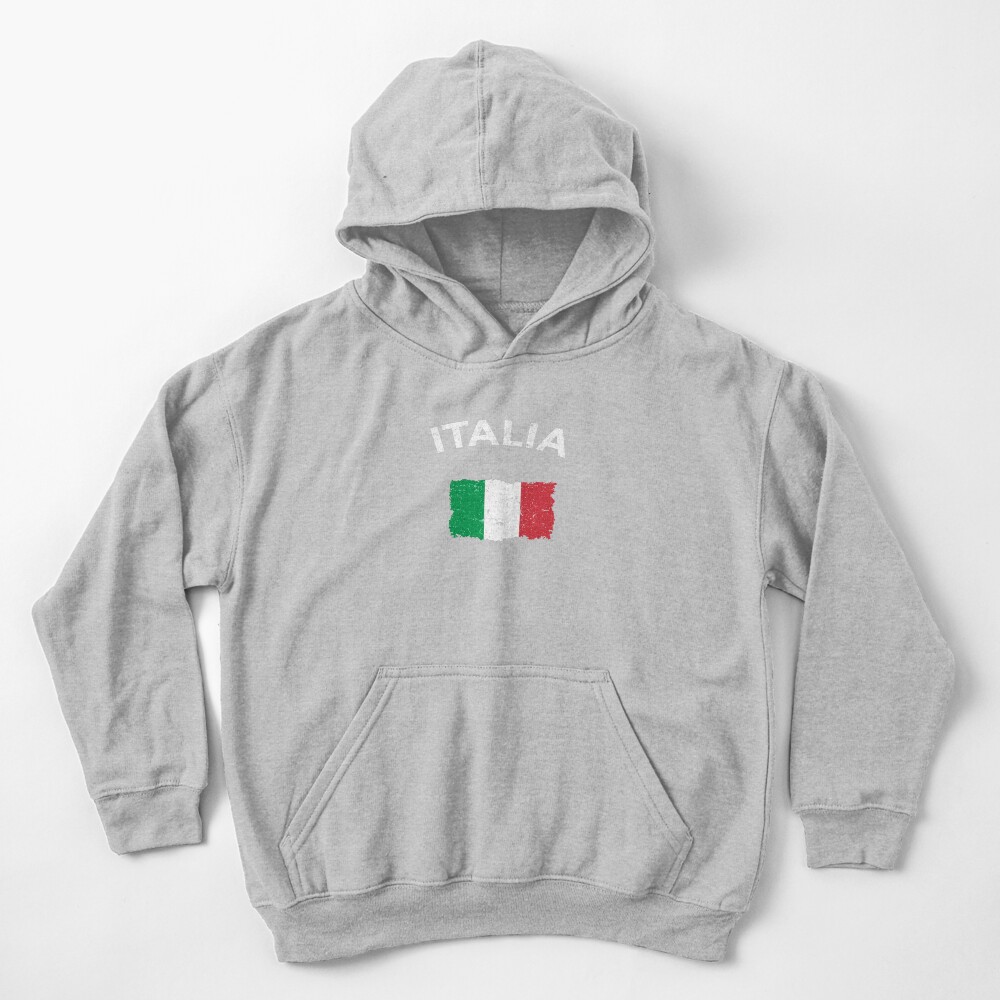 Vintage Italian Flag Kids Pullover Hoodie