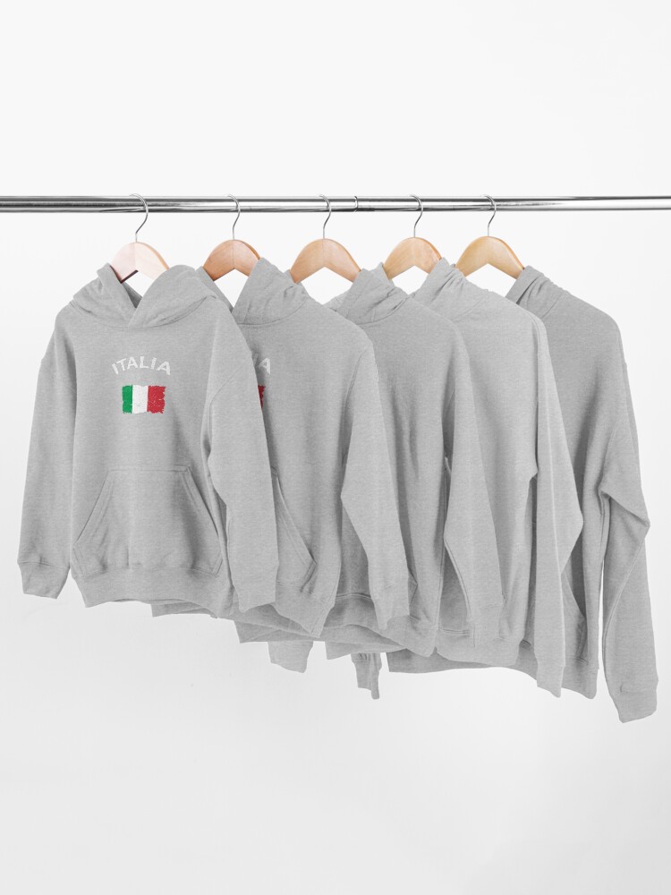 Alternate view of Vintage Italian Flag Kids Pullover Hoodie