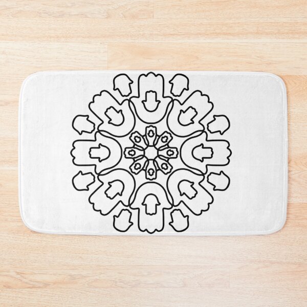 Item preview, Black White Hamsa Mandala designed and sold by sigdesign.