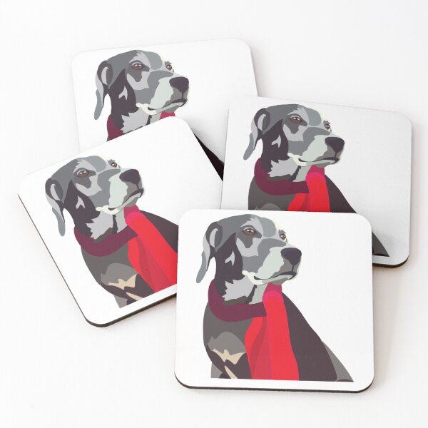 Item preview, Black Lab wearing a scarf  designed and sold by Celine-Tia.