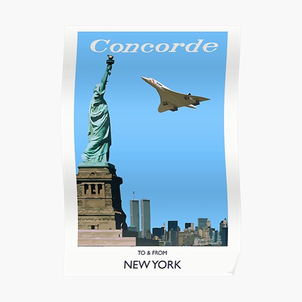 Concorde à et de New York Poster