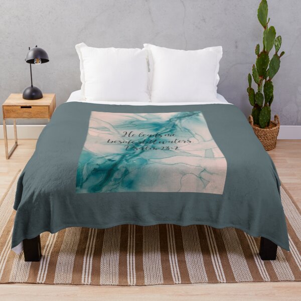 Item preview, Psalm 23:2 on Original Abstract Alcohol Ink Painting designed and sold by herzart.