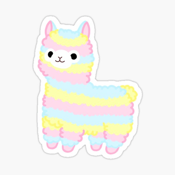 Pastel Rainbow llama Sticker