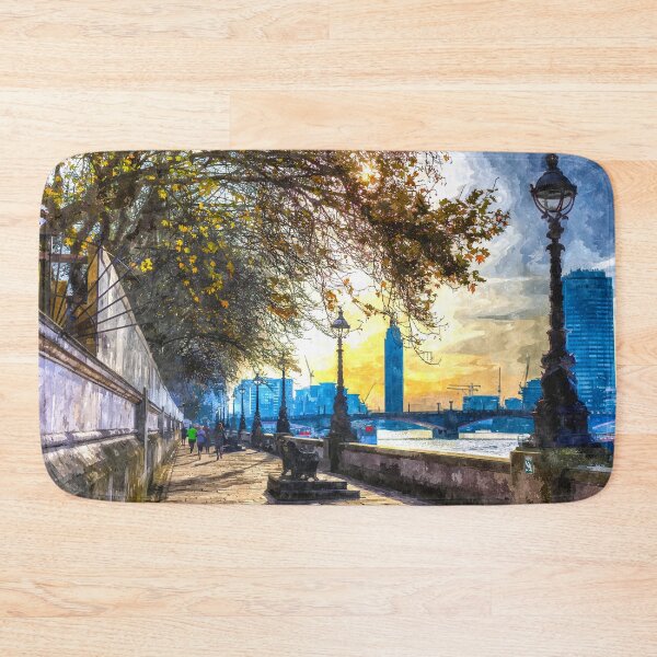 Item preview, River Thames Path Watercolour designed and sold by Londonimages.