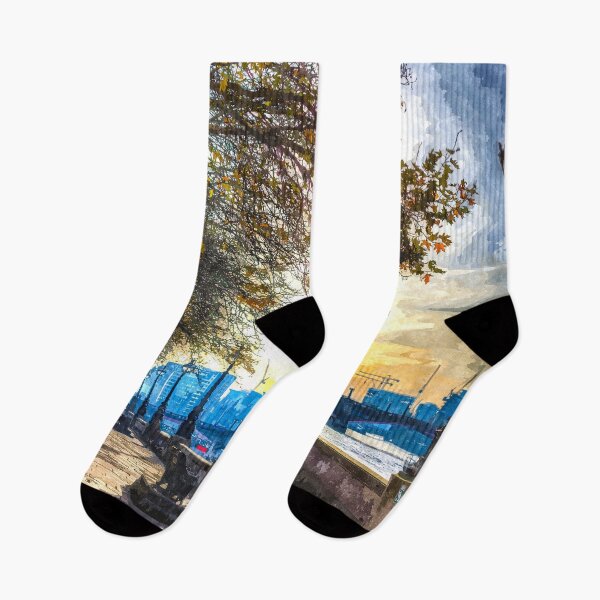 Item preview, River Thames Path Watercolour designed and sold by Londonimages.