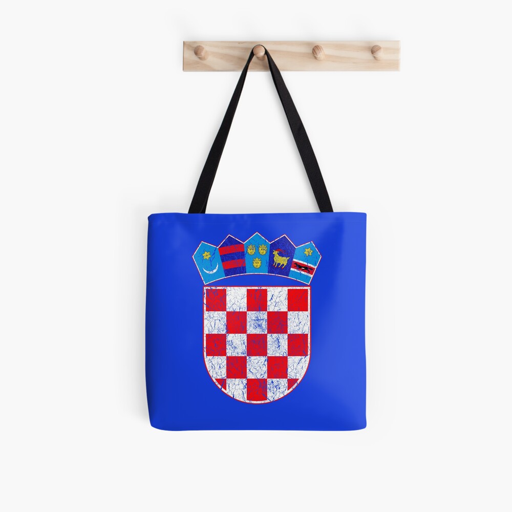 Croatian Blue Checkered 'bog i hrvati' Duffle bag – Croatian Apparel