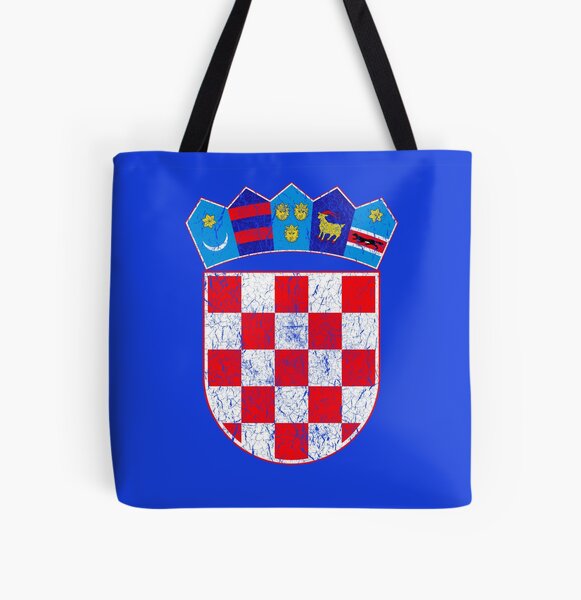 Croatian Blue Checkered 'bog i hrvati' Duffle bag – Croatian Apparel