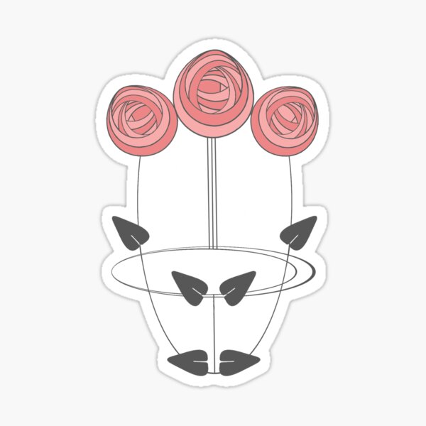 "Pink and Grey Art Nouveau Mackintosh Roses" Sticker for Sale by ...