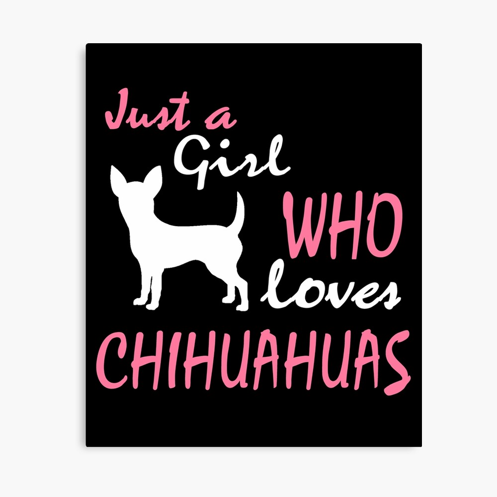 Impression Photo Juste Une Fille Qui Aime Chihuahuas Chihuahua Lover Chihuahua Gift Pour Sa Proprietaire Chihuahua Proprietaire Chihuahua Mom Par Insanius Redbubble