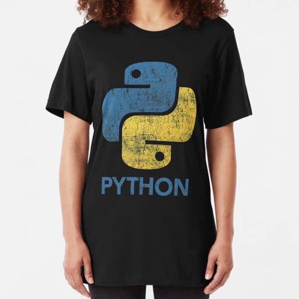 Retro Python Programmer Slim Fit T-Shirt